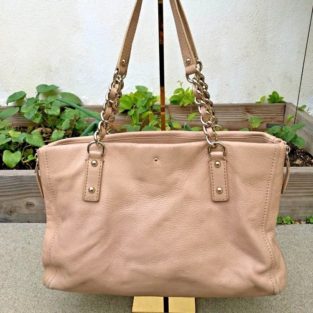 KATE SPADE Designer Pebble Leather Shoulder Hand Bag Purse Women's Pink​​​​​​​